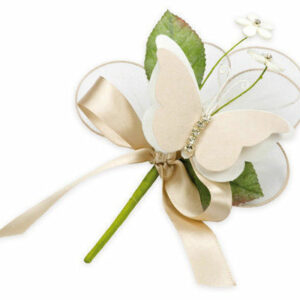 Farfalla Bouquet con Porta confetti 6 Pz