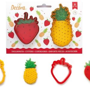 Set 2 Tagliapasta in plastica Ananas e Fragola *