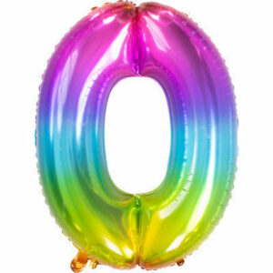 Palloncino Mylar 86 cm Yummy Gummy Rainbow numero 0 *