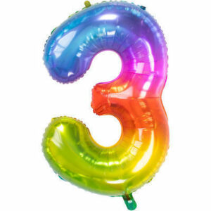 Palloncino Mylar 86 cm Yummy Gummy Rainbow numero 3 *