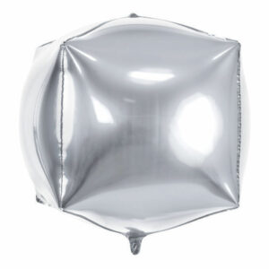 Palloncino Mylar Cubo 14” 35x35x35 cm Argento *