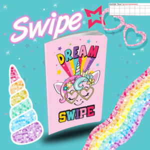 Maxi Quaderno Swipe Unicorno 10 mm – 31 fogli *