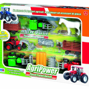 Playset 4 Trattori Agricoli – motorizzati a retrocarica *