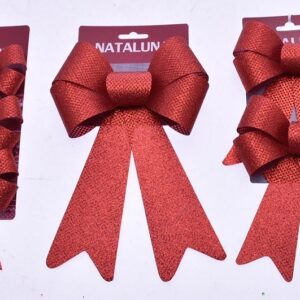 Coccarda Fiocco Rosso per decorazione Natalizia – modelli assortiti *