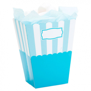 Party Box 8,5x10x19 cm Righe Azzurro 2 pezzi *