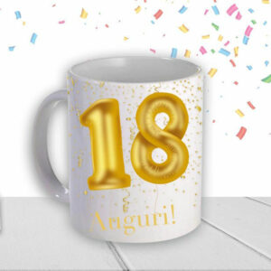 Tazza in Ceramica 18 anni Gold con scatola regalo *