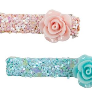 Boutique 2 Fermagli Capelli Glitter Rosette *