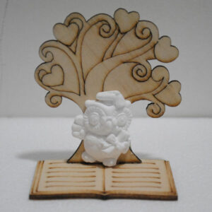 Albero della Vita Grande in Legno con Gufo – 6x4x7 cm *