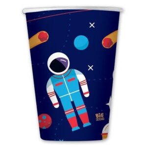 Bicchieri in carta 200 cc Astronauta 8 pezzi *