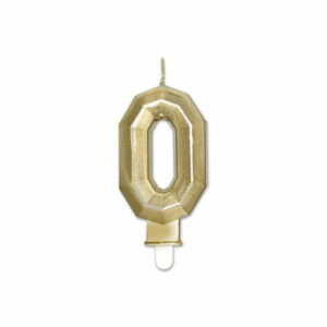 Candelina Diamant Oro Metal 9 cm numero 0 *