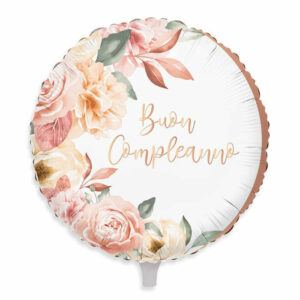 Palloncino Mylar 18” 45 cm Buon Compleanno Rose Gold *