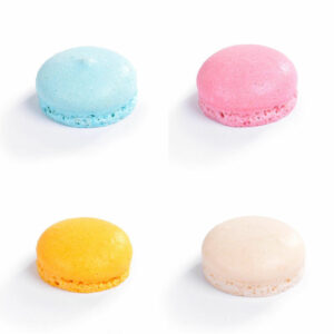 16 mini Macarons 2 cm colori assortiti – 8 coppie *