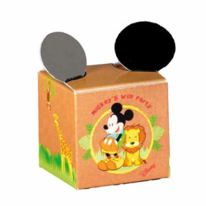 Scatola portaconfetti Cubo Mickey Mouse Savana 5x5x5 cm 10 pezzi *