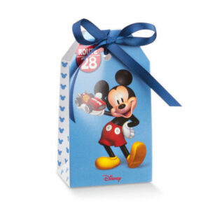 Scatola portaconfetti Tag azzurro Mickey Mouse 5,5×3,5×10 cm 10 pezzi *