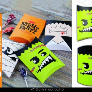 Set 3 scatole porta dolci in carta tema Halloween *