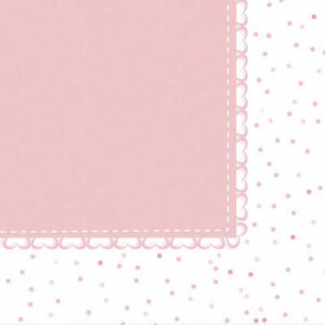 Tovaglioli 33×33 cm Baby Cuori Rosa 20 pezzi *