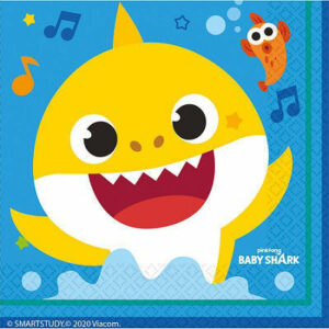 Tovaglioli 33×33 cm Baby Shark conf da 16 pz