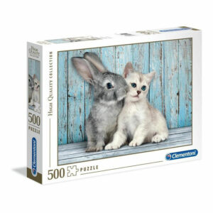 Puzzle 500 High Quality Collection Gatto e Coniglio *