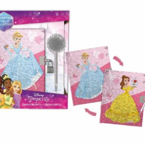 Diario Segreto con Paillettes Principesse Disney *