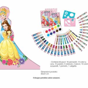 Maxi Set Sagomato Principesse Disney con colori e accessori *