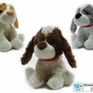 Peluche 25 cm Cagnolino seduto con fiocco *