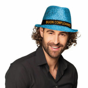 Cappello Buon Compleanno Blu *