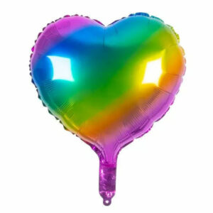 Palloncino Mylar Cuore Arcobaleno 40×45 cm *