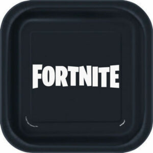 Piatti in carta quadrato 18 cm Fortnite conf da 8 pz