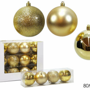 Set 4 Palle 80 mm Oro Mix *