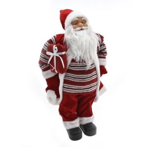 Babbo Natale 80 cm Rosso con pacco *