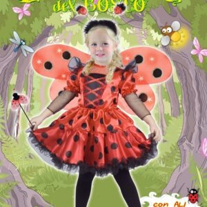 Costume Bambina Coccinella Lux 4/6 anni *