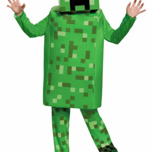 Costume Bambino Minecraft Creeper 3D 7/8 anni