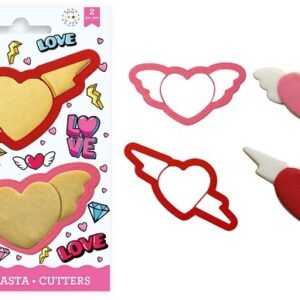 Set 2 tagliapasta in plastica San Valentino Love *