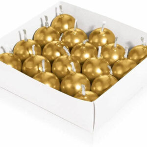 Candela Oro sfera 28 mm 18 pezzi *