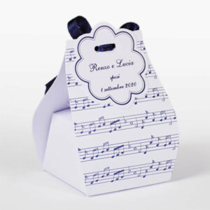 Sacchetto Spartito Musicale blu 6x5x8 cm con talloncino 20 pezzi *