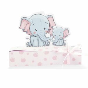 Scatola Rosa Cucciolo Elefante Mamma e bimba 20 pezzi *