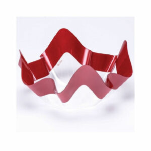 Porta Confetti Trasparente con Decorazione Rosso perlato 22,5×12 cm *