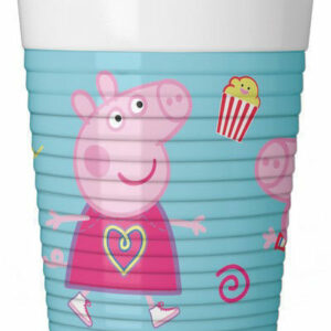 Bicchieri in plastica 200 ml Peppa Pig 8 pezzi *