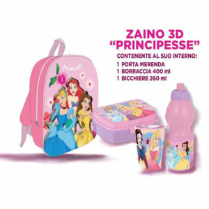 Zaino Asilo 3D School Pack Principesse Disney *