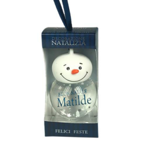 Palla di Neve 4×6 cm con nome MATILDE