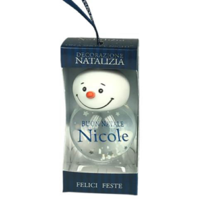 Palla di Neve 4×6 cm con nome NICOLE