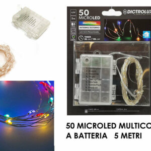 Catena 50 MicroLed Multicolor con timer uso esterno *