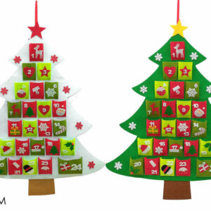 Calendario dell’Avvento Albero di Natale 80 cm *