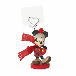 Segnaposto Natalizio con Topolino rosso 9,5 cm *