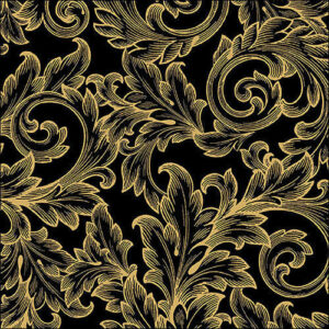 Tovaglioli 33×33 cm Baroque Gold/Black 20 pezzi *