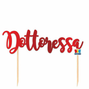 Cake Topper Italic 20×14 cm Dottoressa *