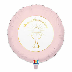 Palloncino Mylar 18” 45 cm Comunione Chic Rosa *