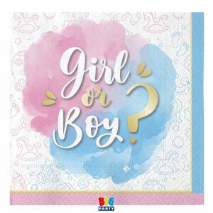 Tovaglioli 33×33 cm Gender Reveal 20 pezzi *