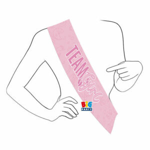 Fascia Premio Metallizzata Gender Reveal Team Girl *