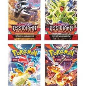 Pokemon Scarlatto e Violetto busta 10 carte Ossidiana infuocata *